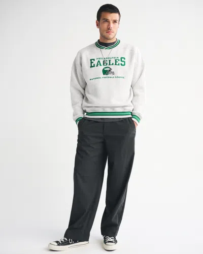 Abercrombie & Fitch Philadelphia Eagles Graphic Crew Sweatshirt In Multi