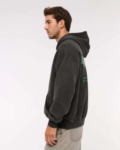 Abercrombie & Fitch Philadelphia Eagles Graphic Popover Hoodie In Black