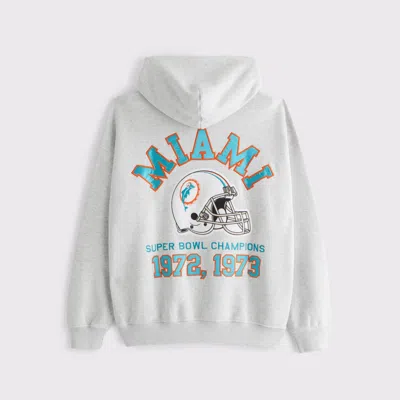 Abercrombie & Fitch Miami Dolphins Graphic Popover Hoodie In Green