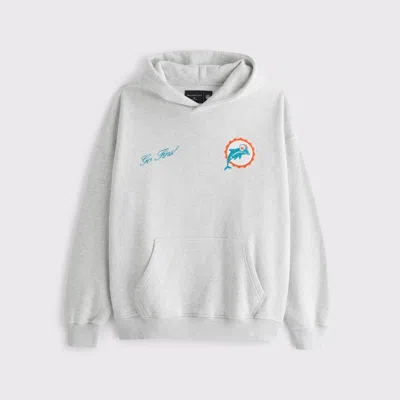 Abercrombie & Fitch Miami Dolphins Graphic Popover Hoodie In Green