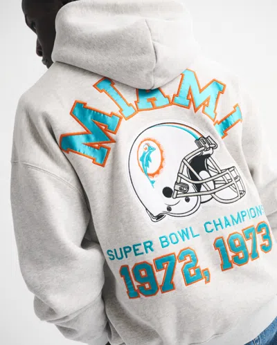 Abercrombie & Fitch Miami Dolphins Graphic Popover Hoodie In Green