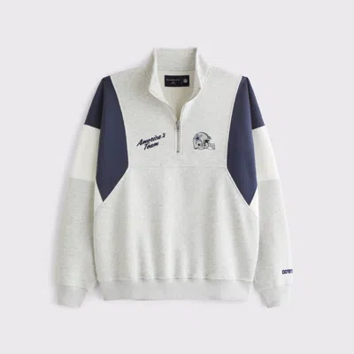 Abercrombie & Fitch Dallas Cowboys Half-zip Sweatshirt In White