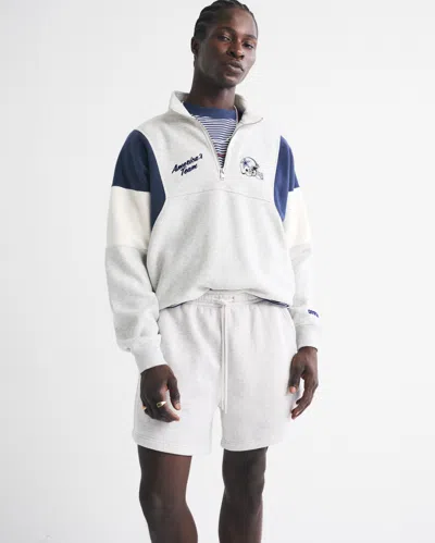 Abercrombie & Fitch Dallas Cowboys Half-zip Sweatshirt In White