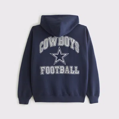 Abercrombie & Fitch Dallas Cowboys Graphic Popover Hoodie In Blue
