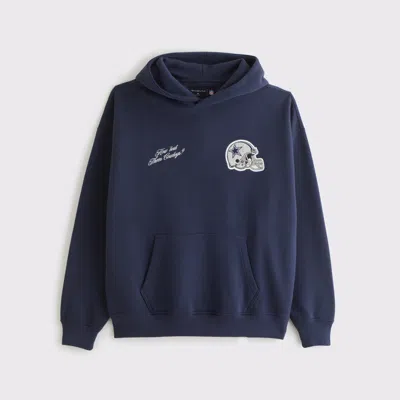 Abercrombie & Fitch Dallas Cowboys Graphic Popover Hoodie In Blue
