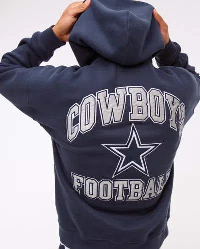 Abercrombie & Fitch Dallas Cowboys Graphic Popover Hoodie In Blue
