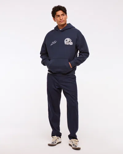 Abercrombie & Fitch Dallas Cowboys Graphic Popover Hoodie In Blue