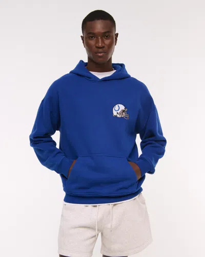 Abercrombie & Fitch Indianapolis Colts Graphic Popover Hoodie In Blue