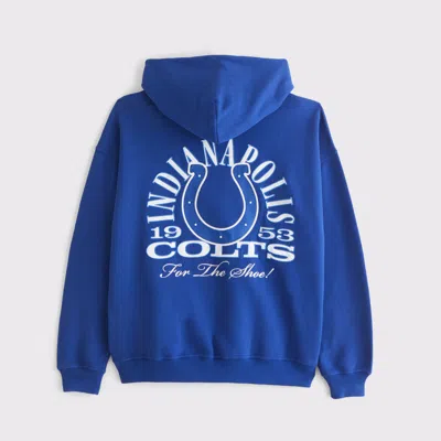 Abercrombie & Fitch Indianapolis Colts Graphic Popover Hoodie In Blue