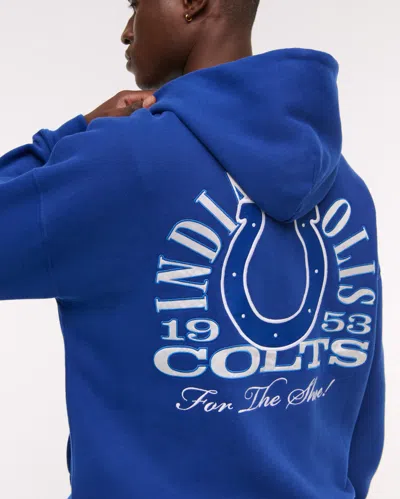 Abercrombie & Fitch Indianapolis Colts Graphic Popover Hoodie In Blue