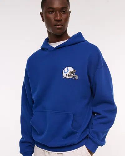Abercrombie & Fitch Indianapolis Colts Graphic Popover Hoodie In Blue