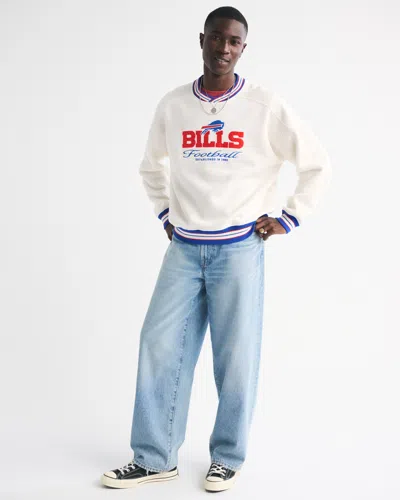 Abercrombie & Fitch Buffalo Bills Graphic Crew Sweatshirt In Green
