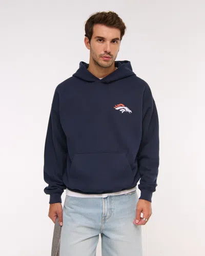 Abercrombie & Fitch Denver Broncos Graphic Popover Hoodie In Brown