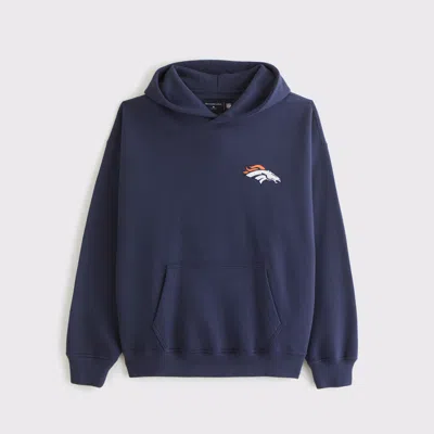 Abercrombie & Fitch Denver Broncos Graphic Popover Hoodie In Brown