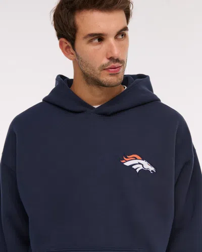 Abercrombie & Fitch Denver Broncos Graphic Popover Hoodie In Brown