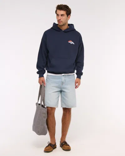 Abercrombie & Fitch Denver Broncos Graphic Popover Hoodie In Brown