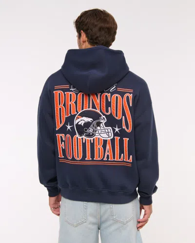 Abercrombie & Fitch Denver Broncos Graphic Popover Hoodie In Brown