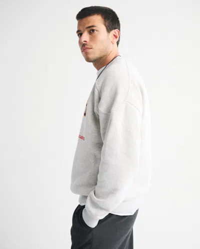 Abercrombie & Fitch Kansas City Chiefs Graphic Crew Sweatshirt In White