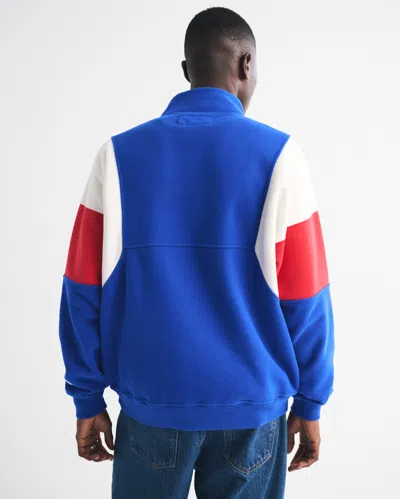 Abercrombie & Fitch Buffalo Bills Half-zip Sweatshirt In Blue