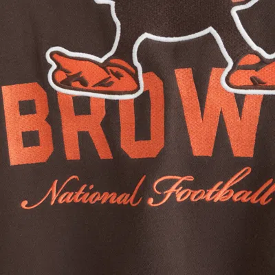 Abercrombie & Fitch Cleveland Browns Graphic Popover Hoodie In Blue