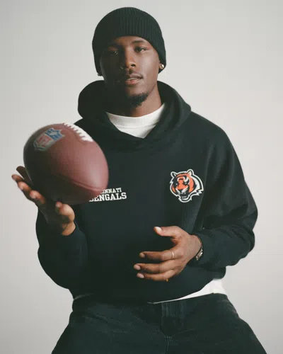 Abercrombie & Fitch Cincinnati Bengals Graphic Popover Hoodie In Black