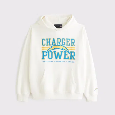 Abercrombie & Fitch Los Angeles Chargers Graphic Popover Hoodie In Neutral