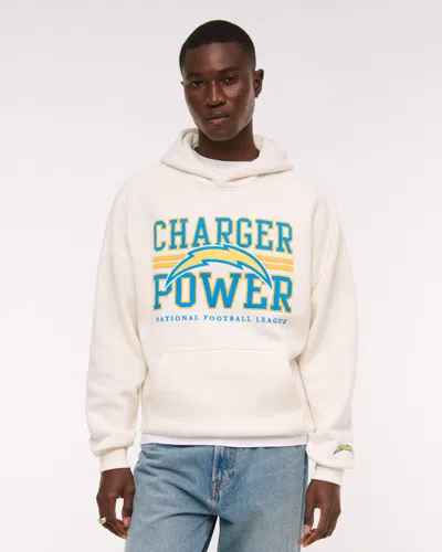 Abercrombie & Fitch Los Angeles Chargers Graphic Popover Hoodie In Neutral