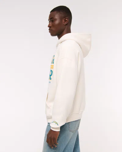 Abercrombie & Fitch Los Angeles Chargers Graphic Popover Hoodie In Neutral