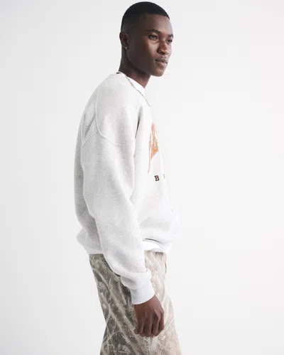 Abercrombie & Fitch Cleveland Browns Graphic Crew Sweatshirt In White