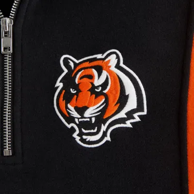 Abercrombie & Fitch Cincinnati Bengals Half-zip Sweatshirt In Black