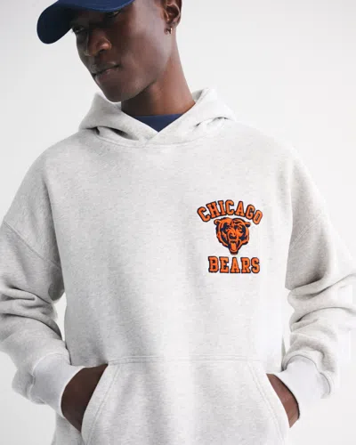 Abercrombie & Fitch Chicago Bears Graphic Popover Hoodie In Gray