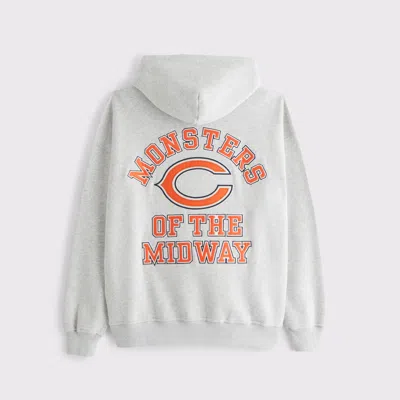 Abercrombie & Fitch Chicago Bears Graphic Popover Hoodie In Gray