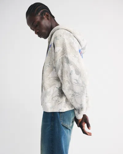 Abercrombie & Fitch Busch Light Full-zip Hoodie In White