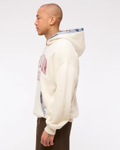 Abercrombie & Fitch Bar Harbor Graphic Popover Hoodie In Neutral