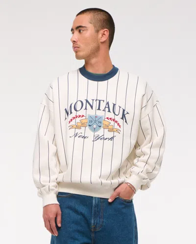 Abercrombie & Fitch Golf Graphic Crew Sweatshirt In White