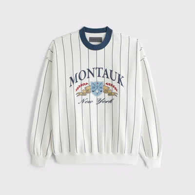 Abercrombie & Fitch Golf Graphic Crew Sweatshirt In White