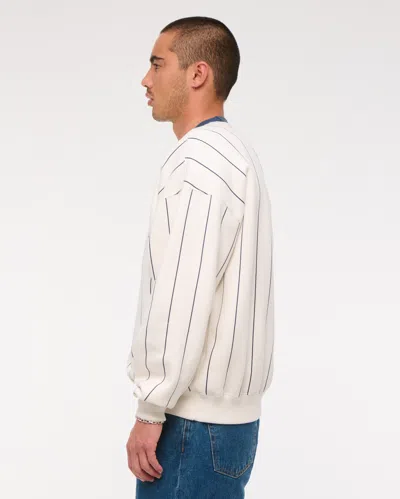 Abercrombie & Fitch Golf Graphic Crew Sweatshirt In White