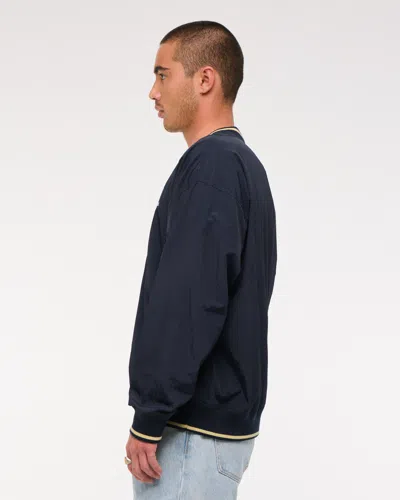 Abercrombie & Fitch Pga The Players Championship Nylon Graphic Sweatshirt In Blue