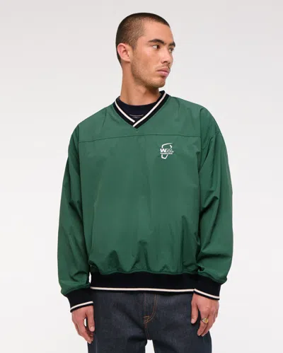 Abercrombie & Fitch Wm Phoenix Open Nylon Graphic Sweatshirt In Green
