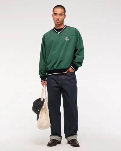 Abercrombie & Fitch Wm Phoenix Open Nylon Graphic Sweatshirt In Green