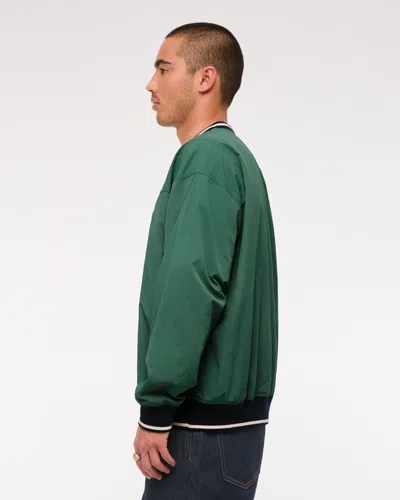 Abercrombie & Fitch Wm Phoenix Open Nylon Graphic Sweatshirt In Green