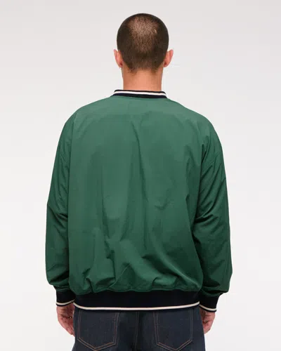 Abercrombie & Fitch Wm Phoenix Open Nylon Graphic Sweatshirt In Green