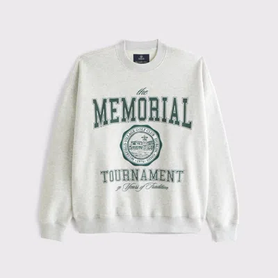 Abercrombie & Fitch Memorial Tournament Graphic Crew Sweatshirt In Gray