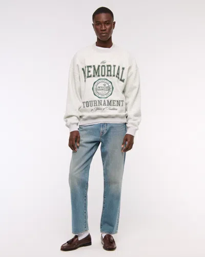 Abercrombie & Fitch Memorial Tournament Graphic Crew Sweatshirt In Gray