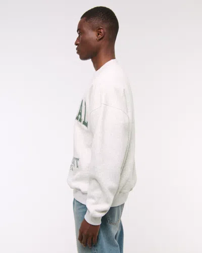 Abercrombie & Fitch Memorial Tournament Graphic Crew Sweatshirt In Gray
