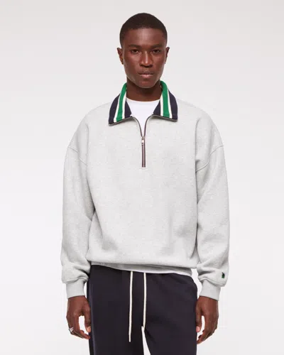 Abercrombie & Fitch Vol. 28 Half-zip Sweatshirt In Neutral