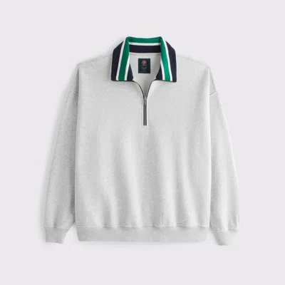 Abercrombie & Fitch Vol. 28 Half-zip Sweatshirt In Neutral
