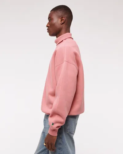 Abercrombie & Fitch Vol. 28 Turtleneck Sweatshirt In Neutral