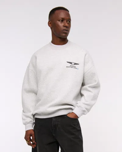 Abercrombie & Fitch Scottish Open Graphic Crew Sweatshirt In Gray