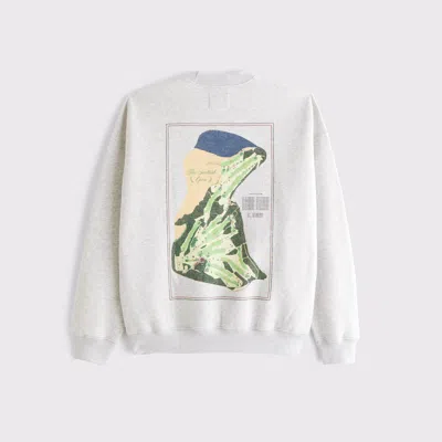 Abercrombie & Fitch Scottish Open Graphic Crew Sweatshirt In Gray